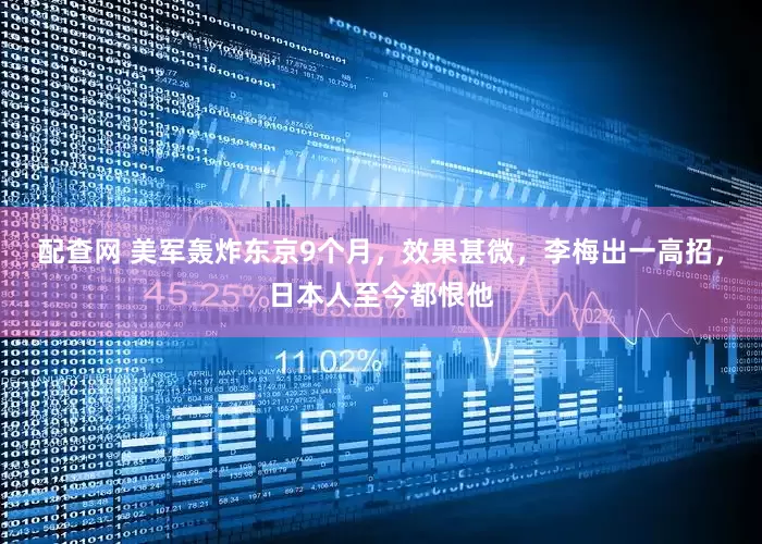 配查网 美军轰炸东京9个月，效果甚微，李梅出一高招，日本人至今都恨他