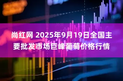 尚红网 2025年9月19日全国主要批发市场巨峰葡萄价格行情