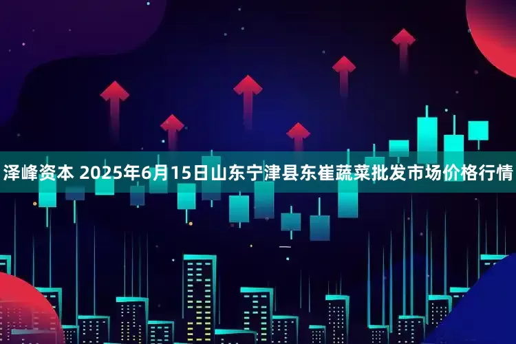 泽峰资本 2025年6月15日山东宁津县东崔蔬菜批发市场价格行情